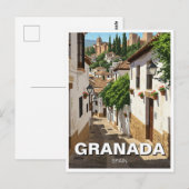Albaicin Granada Spanje Reizen Briefkaart (Voorkant / Achterkant)