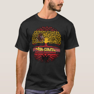 Albanees Albanië Spanje vlag over boomstammen T-shirt