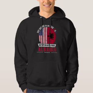 Albanees - amerikaans patriothart komt uit Albanië Hoodie
