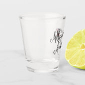 Albanees - Amerikaans verweven hart Shot Glas (Links)