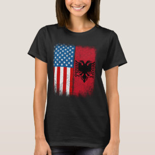 Albanees-Amerikaanse vlag Albanië Flamuri Shqiptar T-shirt