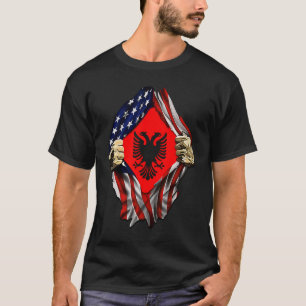 Albanees bloed in mijn Albanese vlag T-shirt