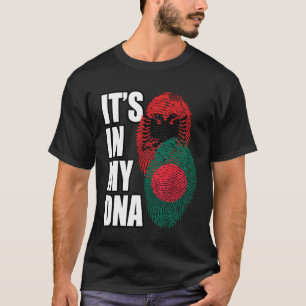 Albanees en Bangladeshi mix DNA vlag erfgoed T-shirt