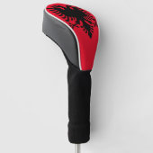 Albanees Hoesje met dubbel Eagle Golf Golfheadcover (Schuin)