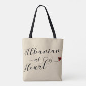 Albanees in hart en nieren boodschappentas, Albani Tote Bag (Achterkant)