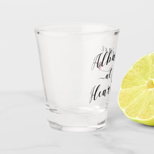 Albanees in het hart hou ik van Albanië Shot Glas (Links)