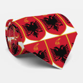 Albanees officieel symbool voor wapenheraldry stropdas (Opgerold)