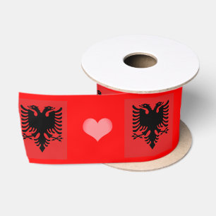 Albanees Vlag Lint, Hart, Liefde Albanië Lint