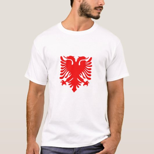 Albanees vlaggensymbool t-shirt (Voorkant)