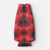 Albanees vlagpatroon 2 flesjeskoeler (Achterkant)