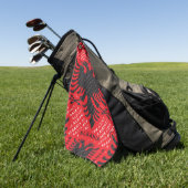 Albanees vlagpatroon 2 golfhanddoek (Groen)