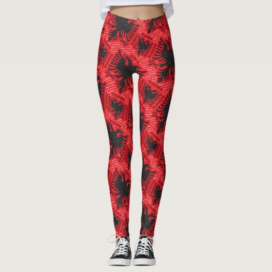 Albanees vlagpatroon 2 leggings (Voorkant)