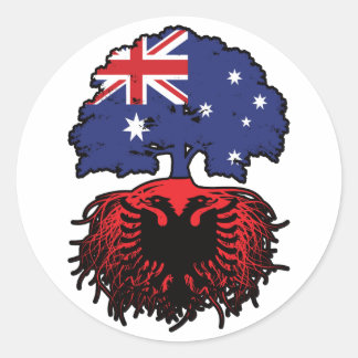 Albanese Australische Australische boomstammen Ronde Sticker