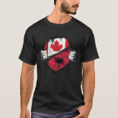 Albanese Canadese handpalen met rotsbanden T-shirt (Voorkant)