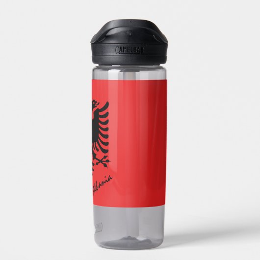 Albanese fles, patriottische Albanese vlag Waterfles (Achterkant)