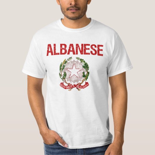 Albanese Italiaanse achternaam T-shirt (Voorkant)