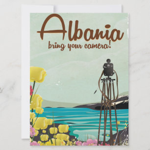 Albanese landschap vintage reisposter.