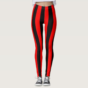 Albanese nationale vlagkleuren - verticale streep leggings