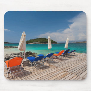 Albanese Riviera, Ksamil, strand aan de waterkant Muismat