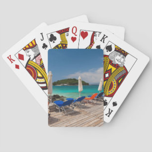 Albanese Riviera, Ksamil, strand aan de zee Pokerkaarten