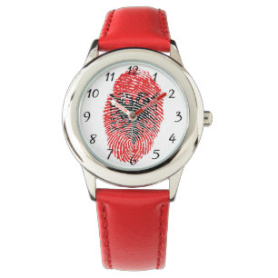 Albanese vingerafdrukvlag horloge