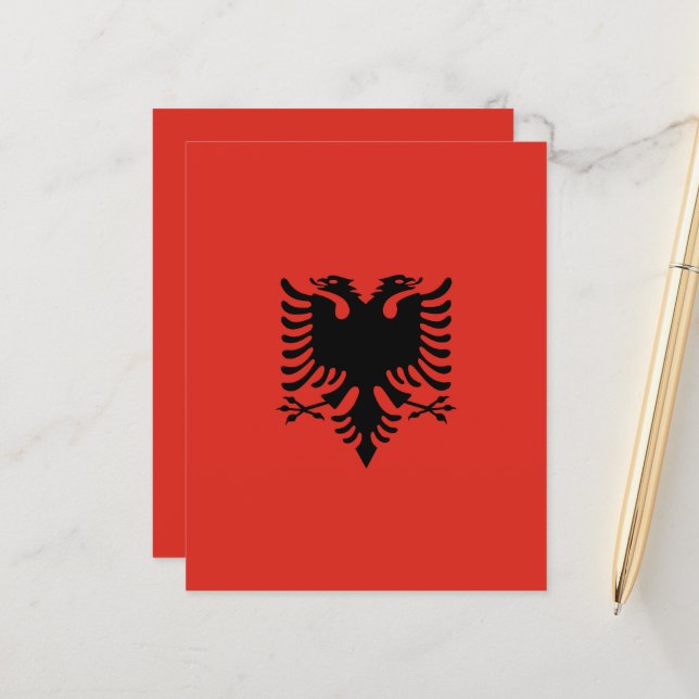 Albanese vlag (Voorkant / Achterkant in situ)