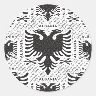 Albanese vlag 3 ronde sticker