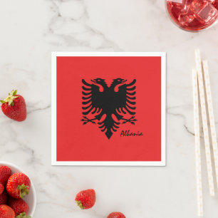 Albanese vlag & Albanië feestmode /sport Servet