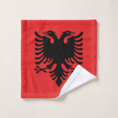 Albanese vlag bad handdoek (Wasdoekje)