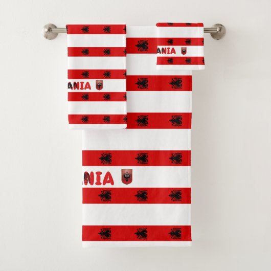 Albanese vlag bad handdoek (Insitu)