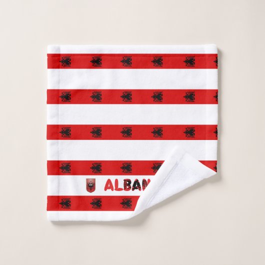 Albanese vlag bad handdoek (Wasdoekje)