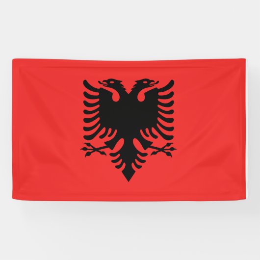 Albanese vlag Banner (Horizontaal)