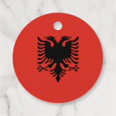 Albanese vlag bedankjes labels (Achterkant)