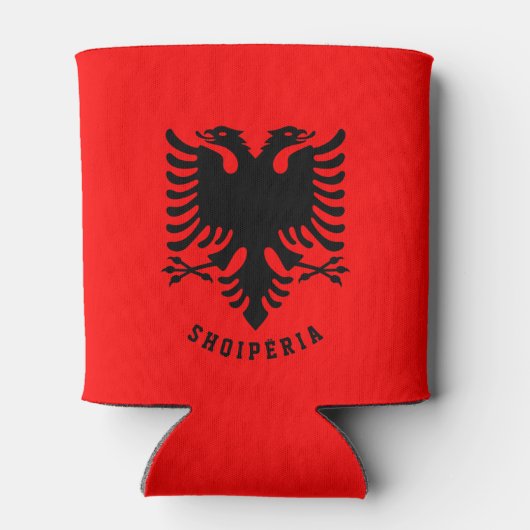 Albanese vlag blikjeskoeler (Achterkant)