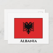 Albanese vlag briefkaart (Voorkant / Achterkant)