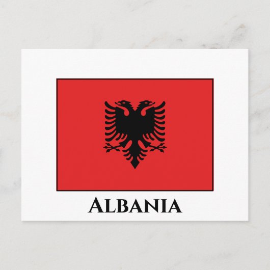 Albanese vlag briefkaart (Voorkant)