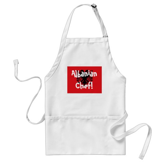 Albanese vlag Chef apron Standaard Schort (Voorkant)