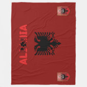 Albanese vlag fleece deken (Voorkant)