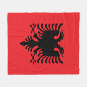 Albanese vlag fleece deken (Voorkant (Horizontaal))
