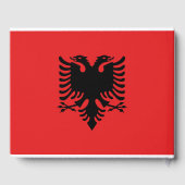Albanese vlag gastenboek (Achterkant)