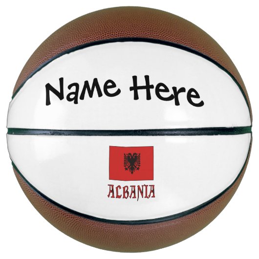 Albanese vlag gepersonaliseerd basketbal (Voorkant)