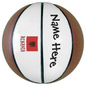 Albanese vlag gepersonaliseerd basketbal (Verticaal)
