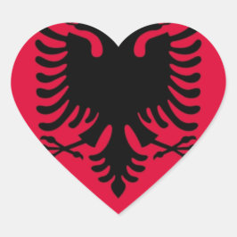 Albanese vlag hart sticker
