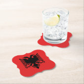 Albanese vlag kartonnen onderzetters (Insitu)