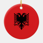 Albanese vlag keramisch ornament (Achterkant)
