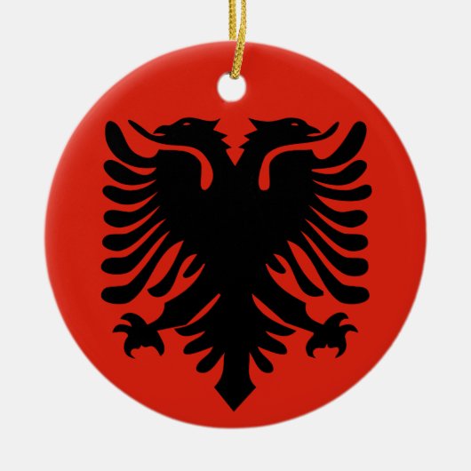 albanese vlag keramisch ornament (Voorkant)