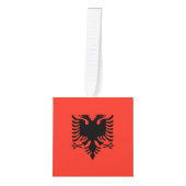Albanese vlag kubus ornament (Voorkant)