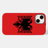 Albanese vlag met tweekoppige adelaar Case-Mate iPhone case (Achterkant (horizontaal))