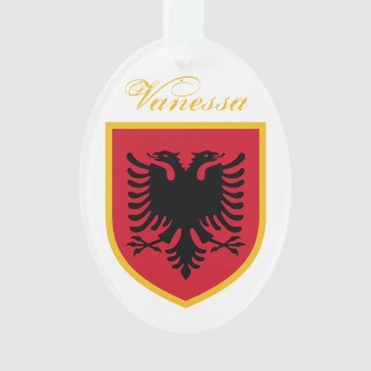 Albanese vlag ornament (voorkant)