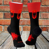 Albanese vlag Patriottische Sokken, Duurzaam Alban Sokken